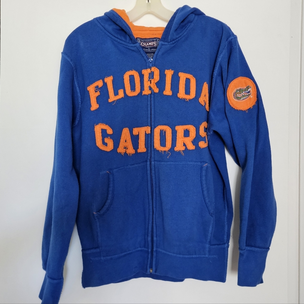 Florida Gators Mens Sweatshirt XS Y2K VTG Full Zip Hoodie Champs 90s Retro
